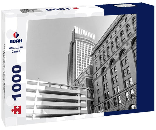 Noah Jigsaw Puzzle City Hall, in downtown Baltimore, Maryland in black white 1000 pieces