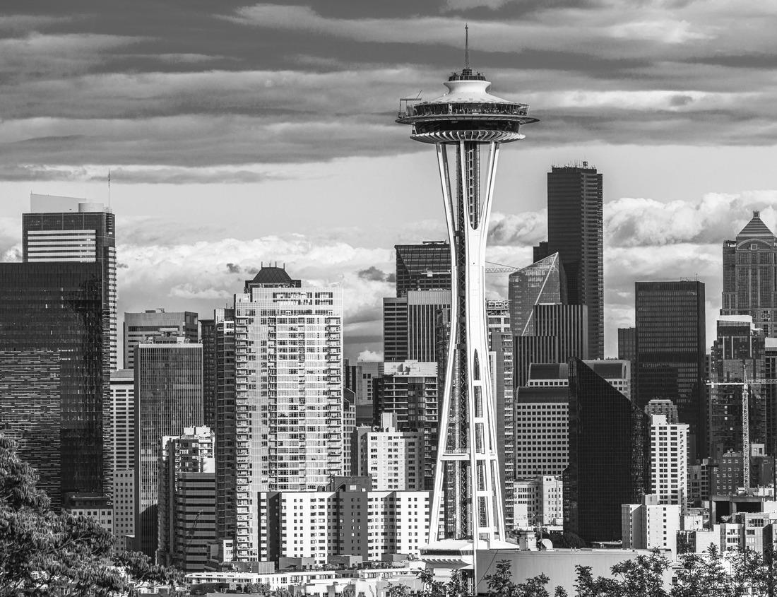 Noah Jigsaw Puzzle Downtown Jackson, Mississippi, USA Cityscape near the capital in black white 1000 pieces