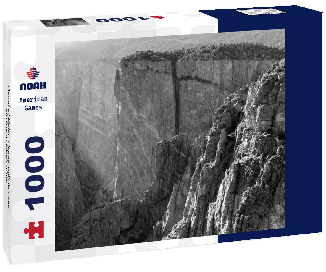 Noah Jigsaw Puzzle Aerial of Baton Rouge with famous skyline in black white 1000 pieces