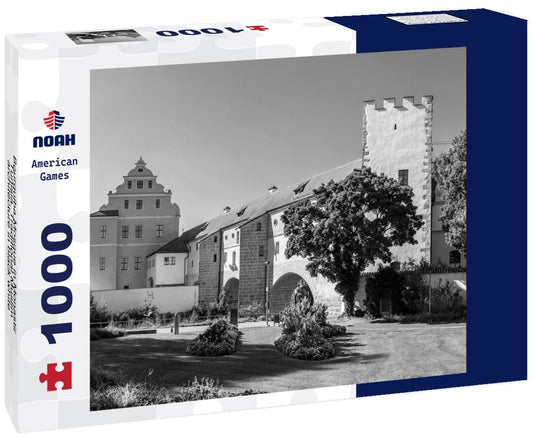 Noah Jigsaw Puzzle Bourguiba Mosque in Monastir, Tunisia. Traditional Muslim architecture in black white 1000 pieces