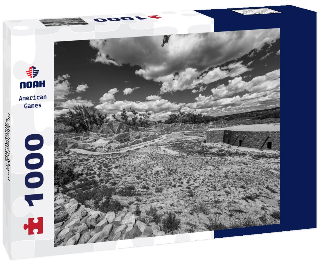 Noah Jigsaw Puzzle St. Michael's Mount, Cornwall UK in black white 1000 pieces
