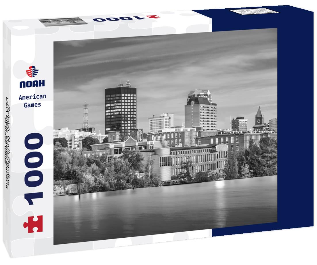Noah Jigsaw Puzzle Raleigh, North Carolina, USA State Capitol Building in black white 1000 pieces