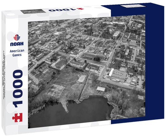 Noah Jigsaw Puzzle Raleigh, North Carolina, USA downtown city skyline in black white 1000 pieces