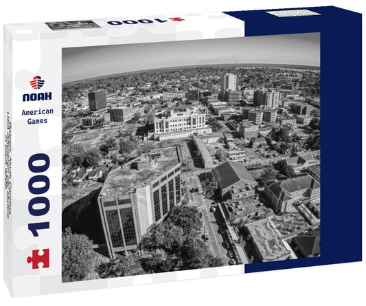 Noah Jigsaw Puzzle Raleigh, North Carolina, USA downtown city skyline in black white 1000 pieces
