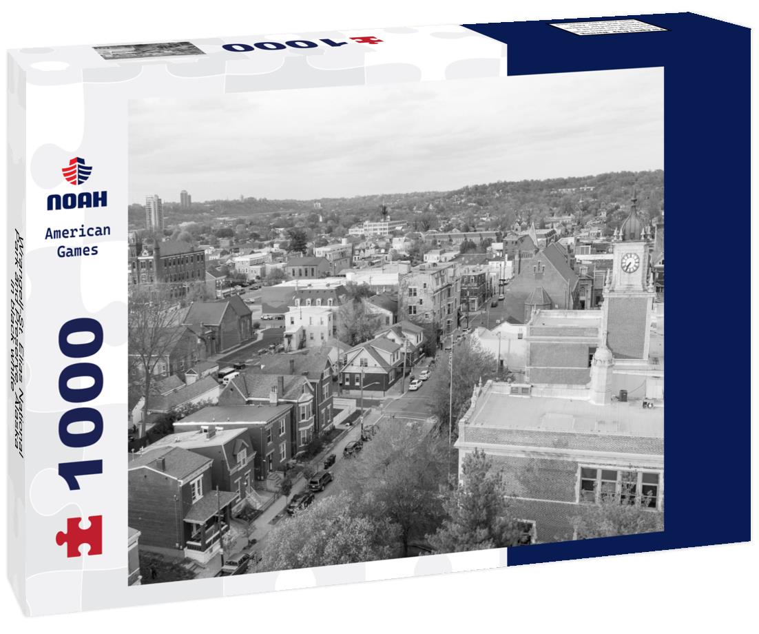 Noah Jigsaw Puzzle Wrangell-St. Elias National Park and Preserve, Alaska in black white 1000 pieces