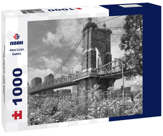 Noah Jigsaw Puzzle Athens, Georgia, USA downtown cityscape in black white 1000 pieces