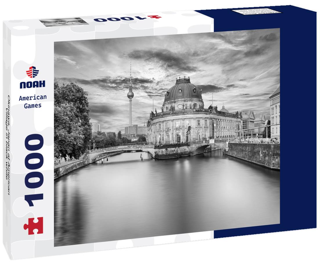Noah Jigsaw Puzzle Okinawa, Japan at American Village in black white 1000 pieces