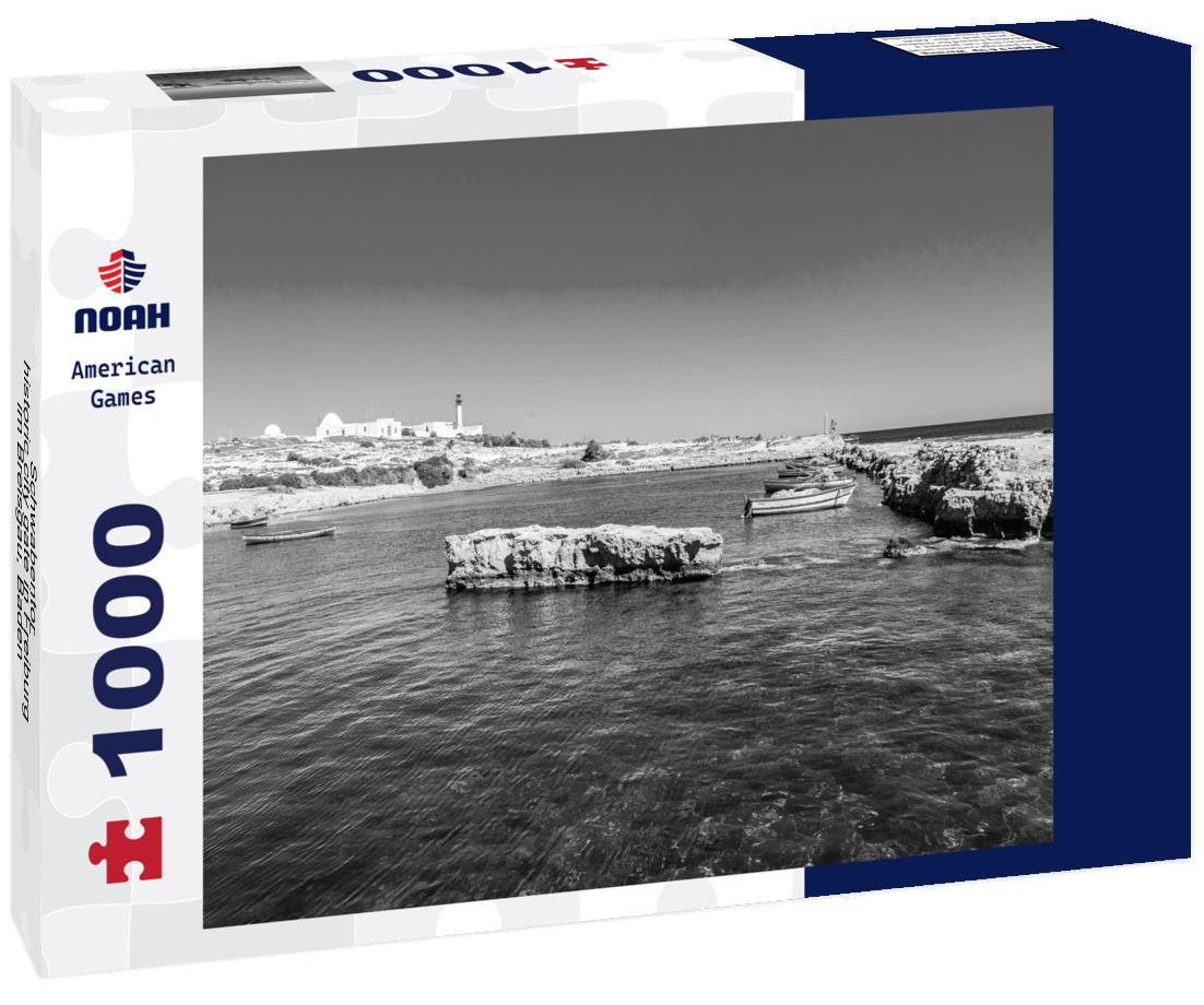 Noah Jigsaw Puzzle Schwabentor - historic city gate in Freiburg im Breisgau, Baden-Württemberg, Germany in black white 1000 pieces