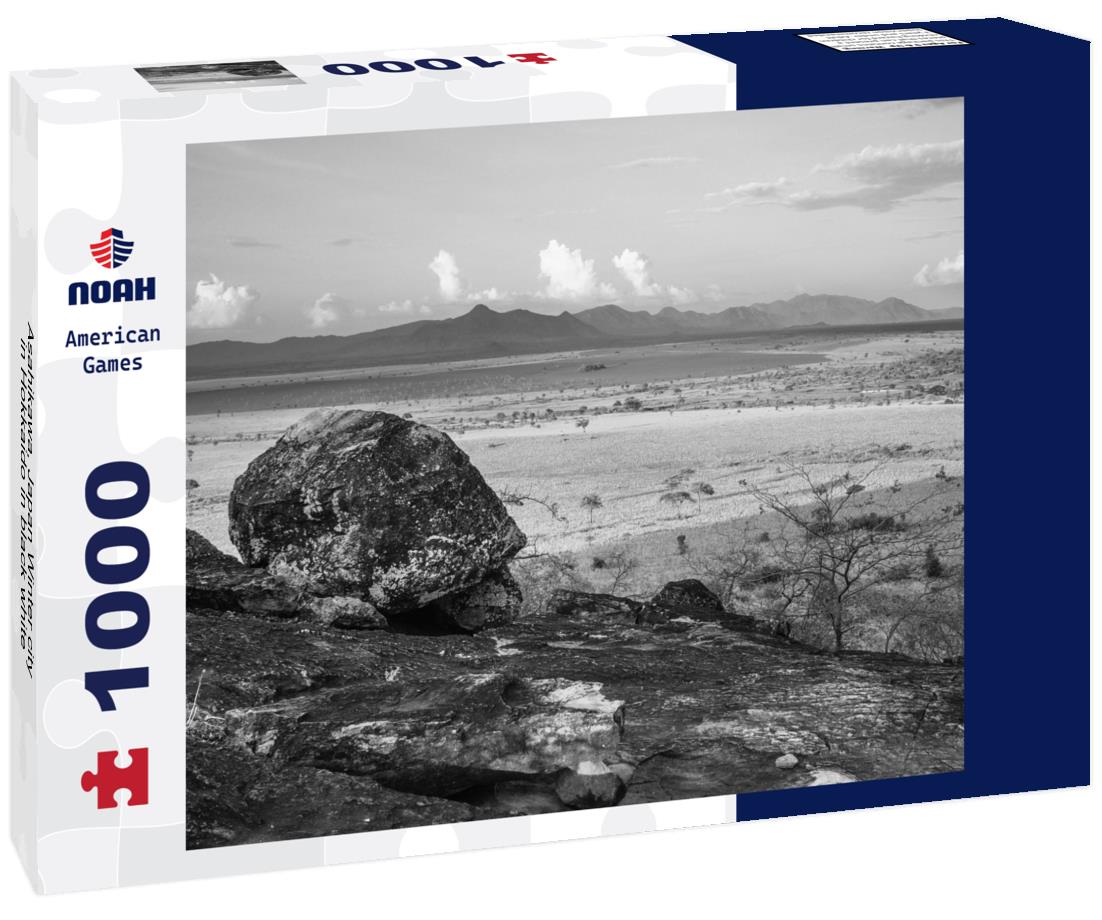Noah Jigsaw Puzzle Asahikawa, Japan Winter city in Hokkaido in black white 1000 pieces