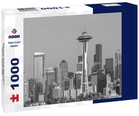 Noah Jigsaw Puzzle Sea lions at Anacapa Island, Channel Islands National Park in black white 1000 pieces