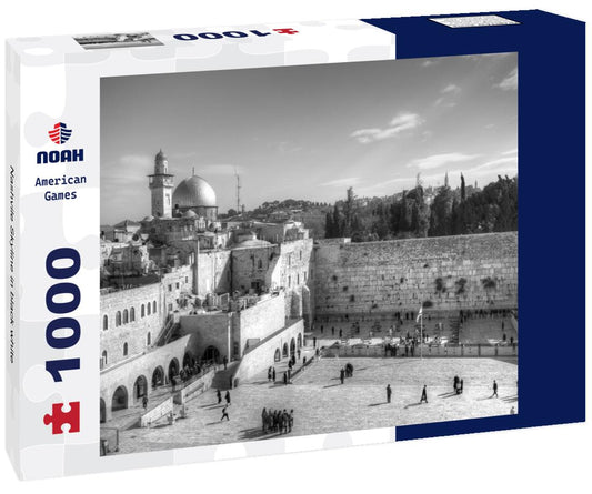 Noah Jigsaw Puzzle Nashvile Skyline in black white 1000 pieces