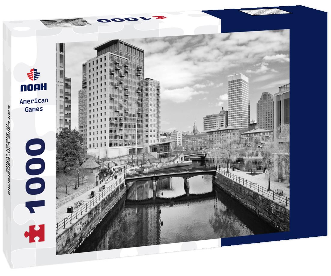 Noah Jigsaw Puzzle Salt Lake City panoramic in black white 1000 pieces
