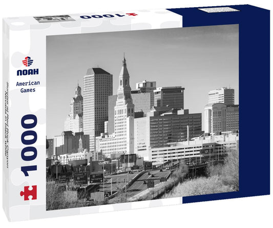 Noah Jigsaw Puzzle Sunrise at Red Rock Canyon, Nevada in black white 1000 pieces