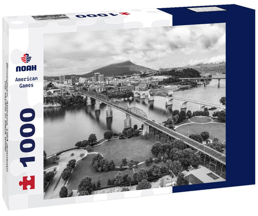 Noah Jigsaw Puzzle Birmingham, Alabama, USA downtown city skyline in black white 1000 pieces