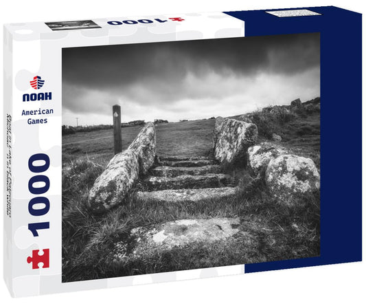 Noah Jigsaw Puzzle Boat in Lake of Patzcuaro Michoacán in black white 1000 pieces