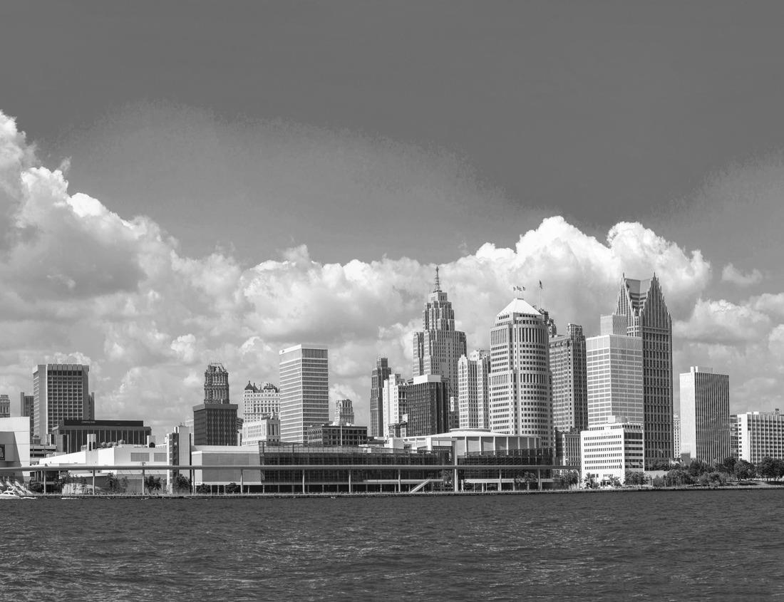 Noah Jigsaw Puzzle Birmingham, Alabama, USA downtown city skyline in black white 1000 pieces