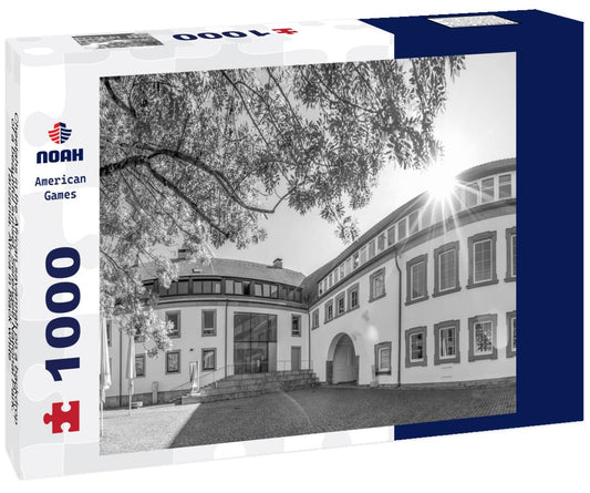 Noah Jigsaw Puzzle Cheetahs in the African savannah on a backdrop of a beautiful sunset. Serengeti National Park. Tanzania. Africa in black white 1000 pieces