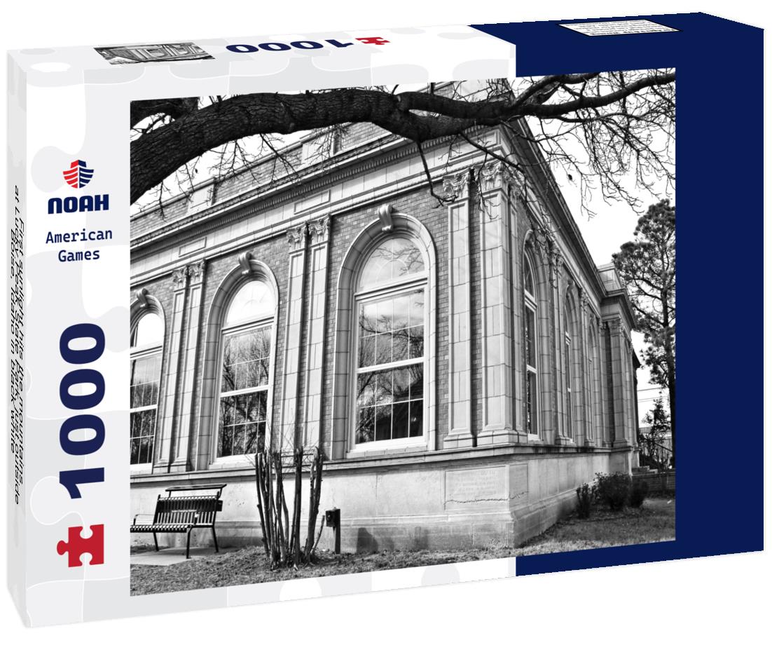 Noah Jigsaw Puzzle First sunlight hits the mountains at Lucky Peak State Park, just outside Boise, Idaho in black white 1000 pieces