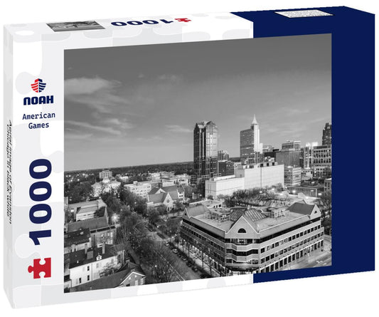Noah Jigsaw Puzzle Aerial image of Evanston Chicago in black white 1000 pieces