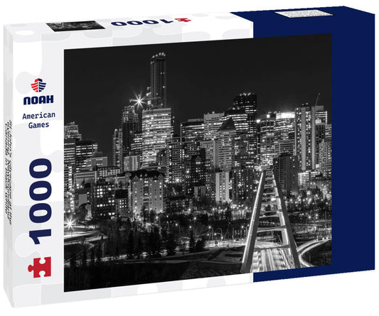 Noah Jigsaw Puzzle St John's cityscape at the evening, Newfoundland, Canada in black white 1000 pieces