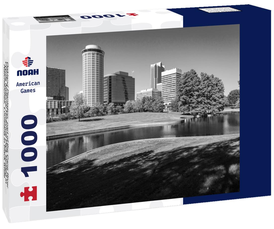 Noah Jigsaw Puzzle Oakland Plantation, part of the Cane River Creole National Historical Park located in Natchitoches, Louisiana in black white 1000 pieces