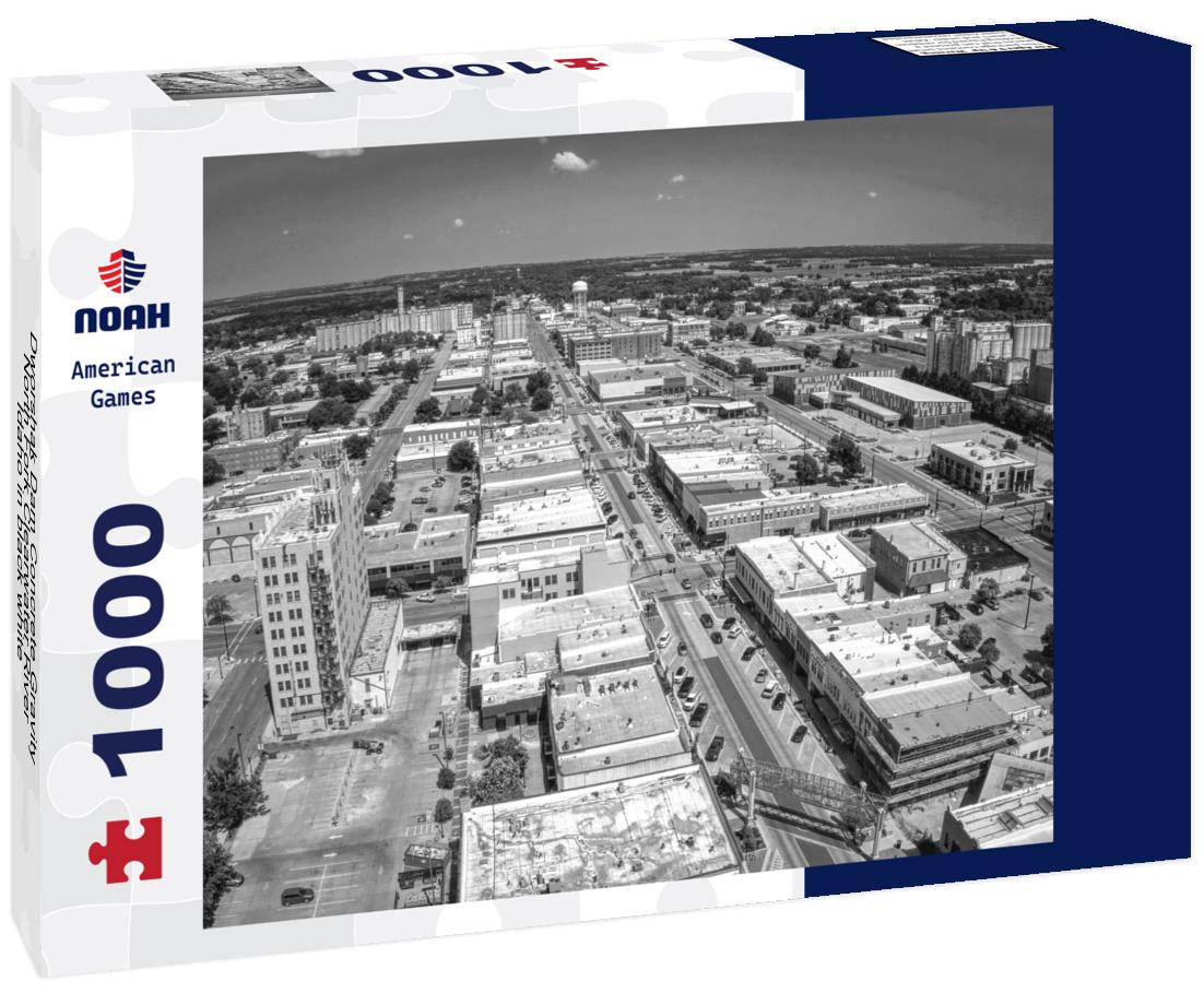 Noah Jigsaw Puzzle Dworshak Dam Concrete Gravity North Fork Clearwater River Idaho in black white 1000 pieces