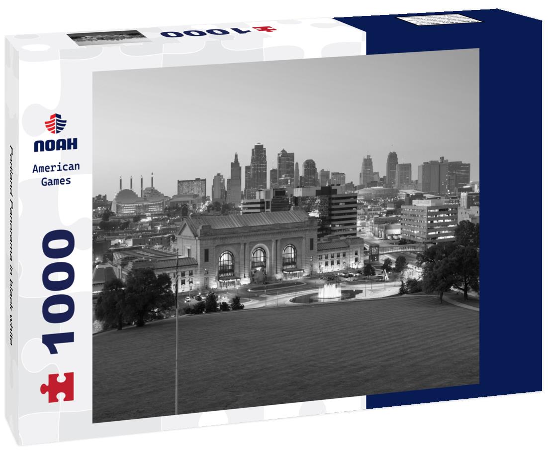 Noah Jigsaw Puzzle Portland Panorama in black white 1000 pieces