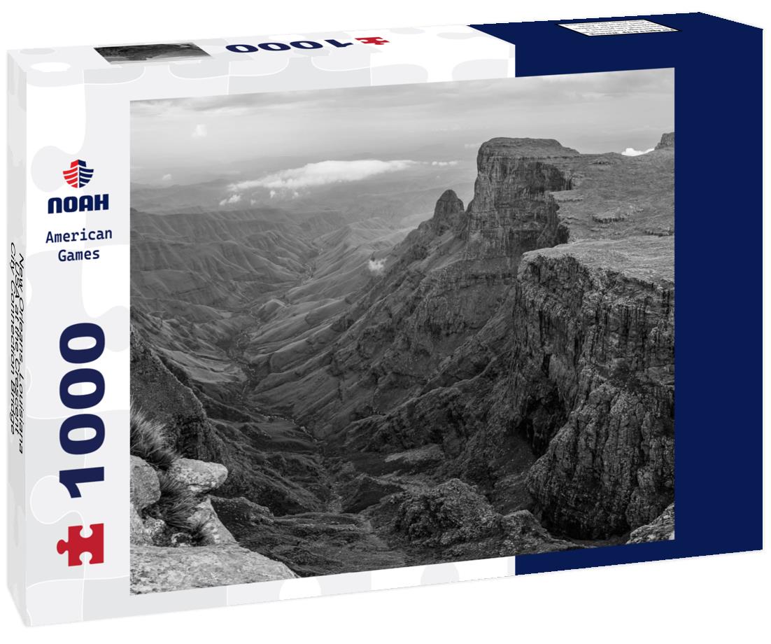 Noah Jigsaw Puzzle New Orleans, Louisiana, USA at the Crescent City Connection Bridge in black white 1000 pieces