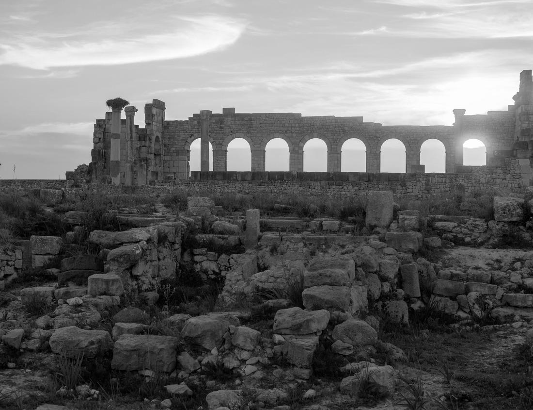 Noah Jigsaw Puzzle Garibaldi Square in the historical center of Curitiba with Presbytery Church, Rosario Church and Drooling Horse (Cavalo Babao) Fountain - Curitiba, Parana, Brazil in black white 1000 pieces