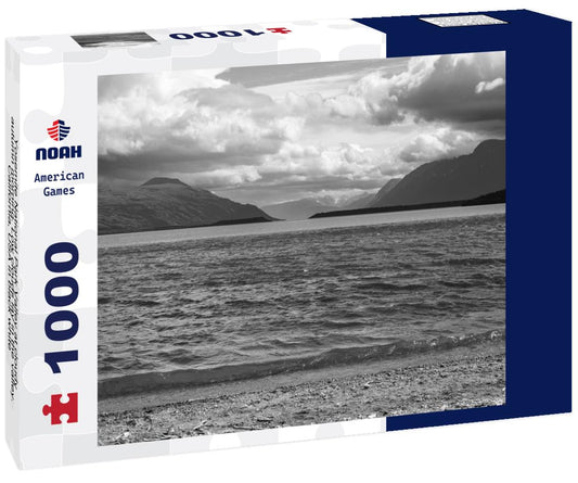 Noah Jigsaw Puzzle Yosemite National Park Valley at cloudy autumn morning. Low clouds lay in the valley. California, USA in black white 1000 pieces