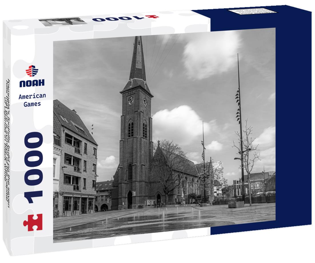 Noah Jigsaw Puzzle Kampala's foothills build on the seven hills that are a symbol of the capital of Uganda in black white 1000 pieces