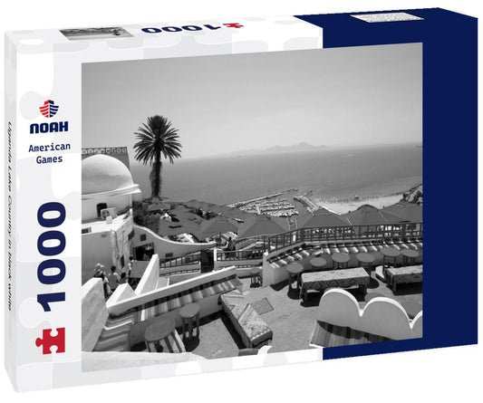 Noah Jigsaw Puzzle Uganda Lake Country in black white 1000 pieces