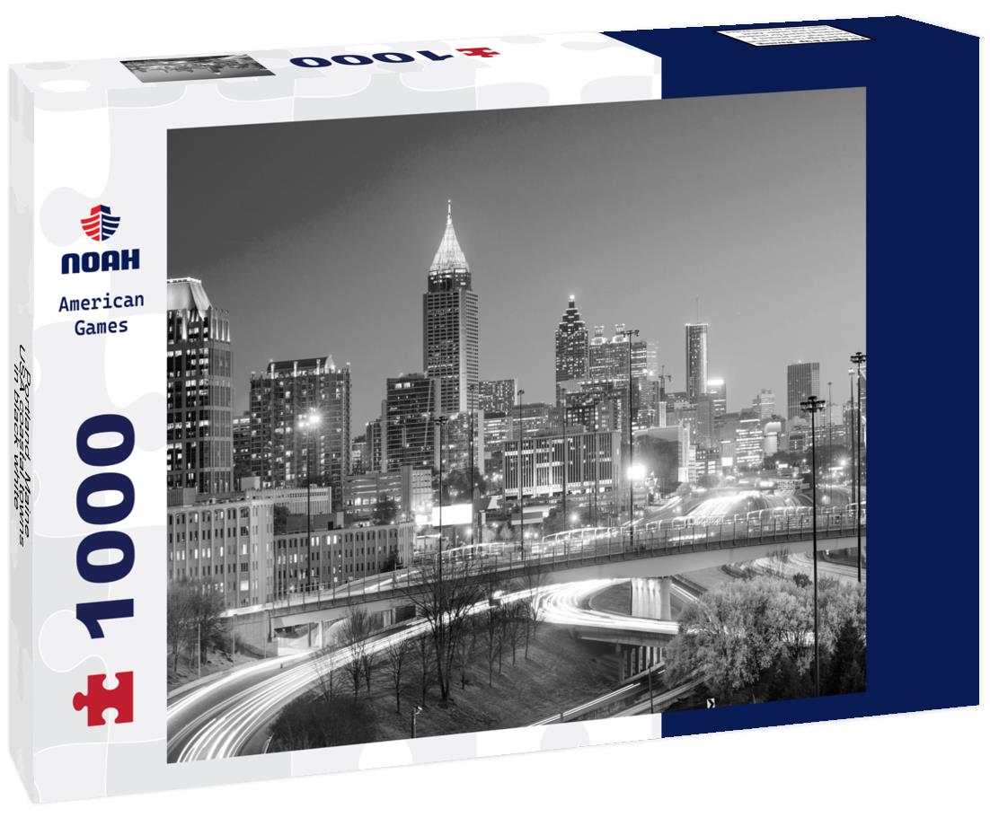 Noah Jigsaw Puzzle Portland, Maine, USA coastal towns in black white 1000 pieces