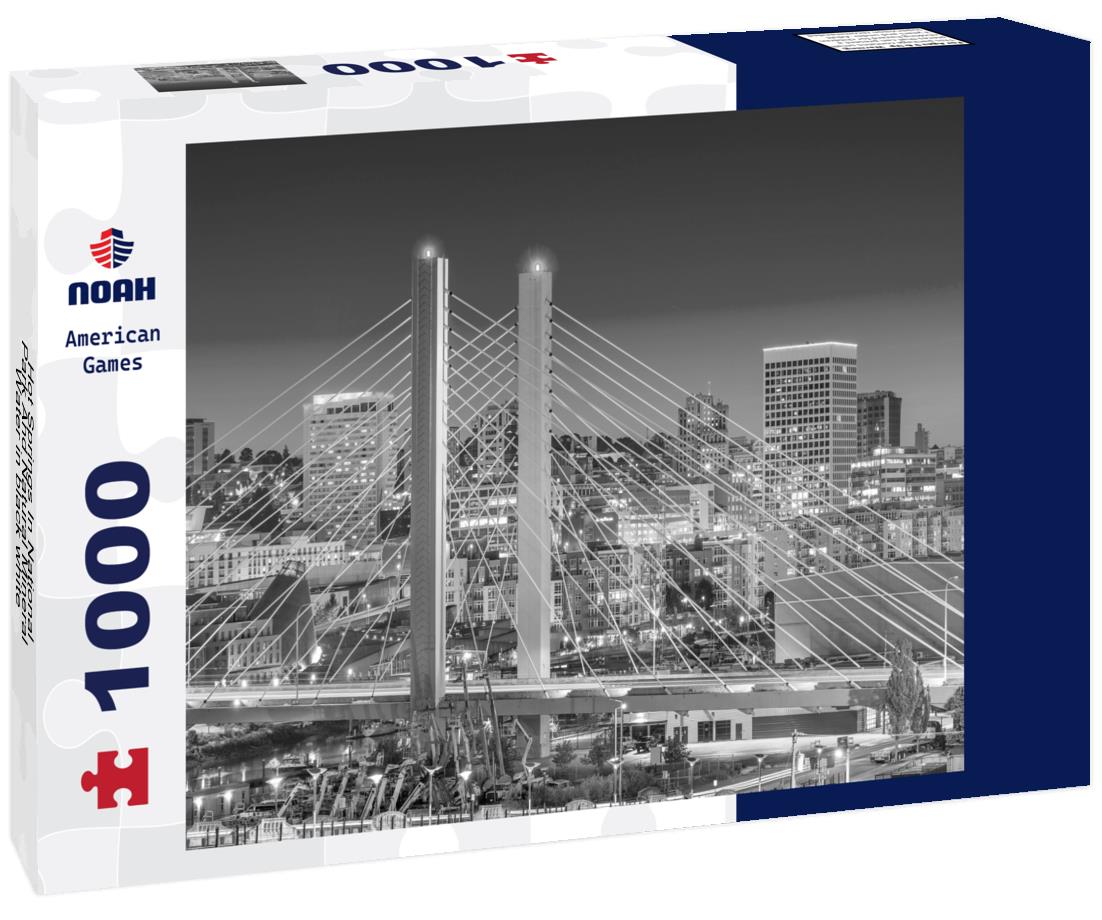 Noah Jigsaw Puzzle Hot Springs In National Park And Natural Mineral Water in black white 1000 pieces