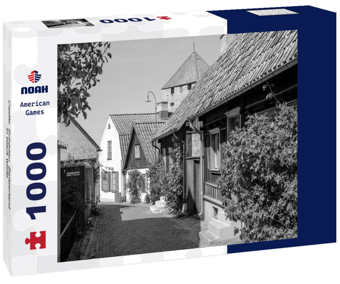 Noah Jigsaw Puzzle Castle, Schadau, Switzerland in black white 1000 pieces