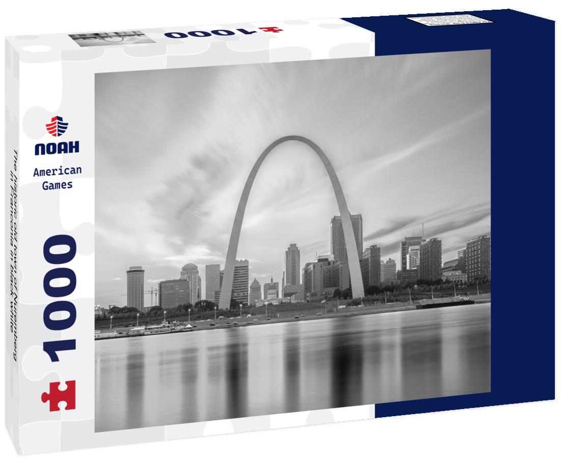 Noah Jigsaw Puzzle The historic old town of Nuremberg in Franconia in black white 1000 pieces