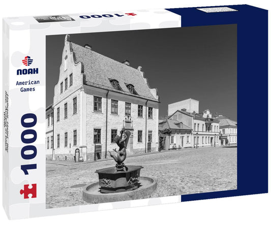 Noah Jigsaw Puzzle Hallstatt, Hallstätter See, Austria in black white 1000 pieces