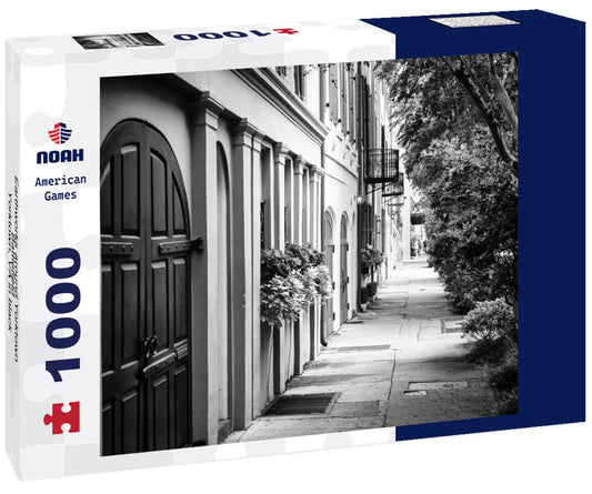 Noah Jigsaw Puzzle Earthworks around Yorktown Battlefield - Yorktown, VA in black white 1000 pieces