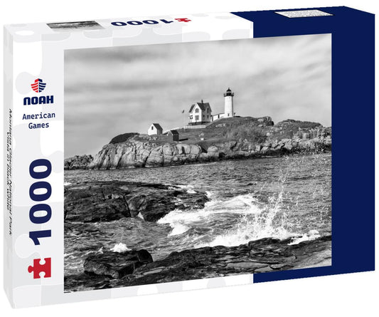 Noah Jigsaw Puzzle Montana Glacier National Park Vista in black white 1000 pieces