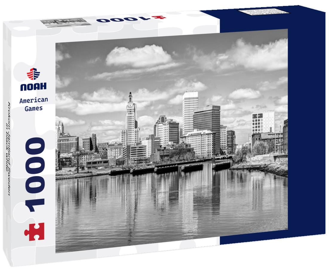 Noah Jigsaw Puzzle Krokom Jamtland Sweden in black white 1000 pieces