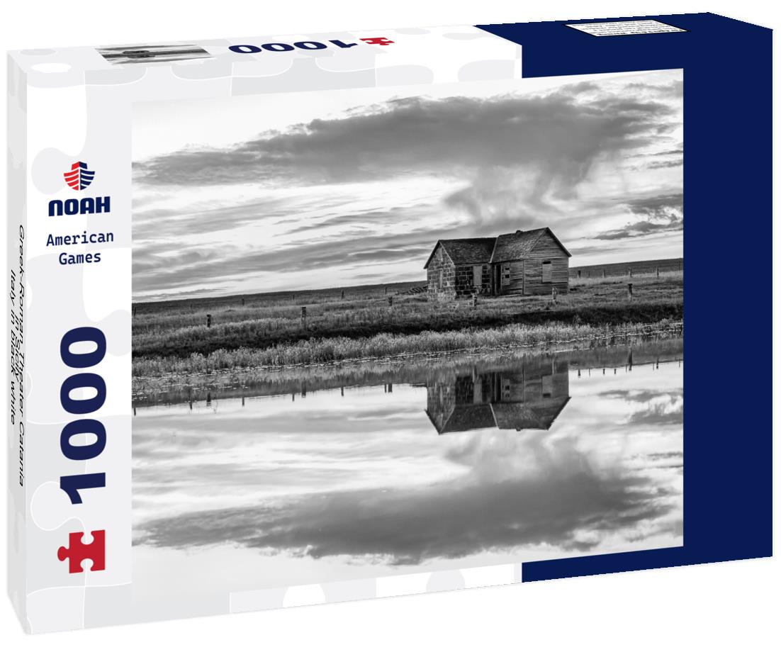 Noah Jigsaw Puzzle Greek-Roman Theater Catania in Sicily - Italy in black white 1000 pieces