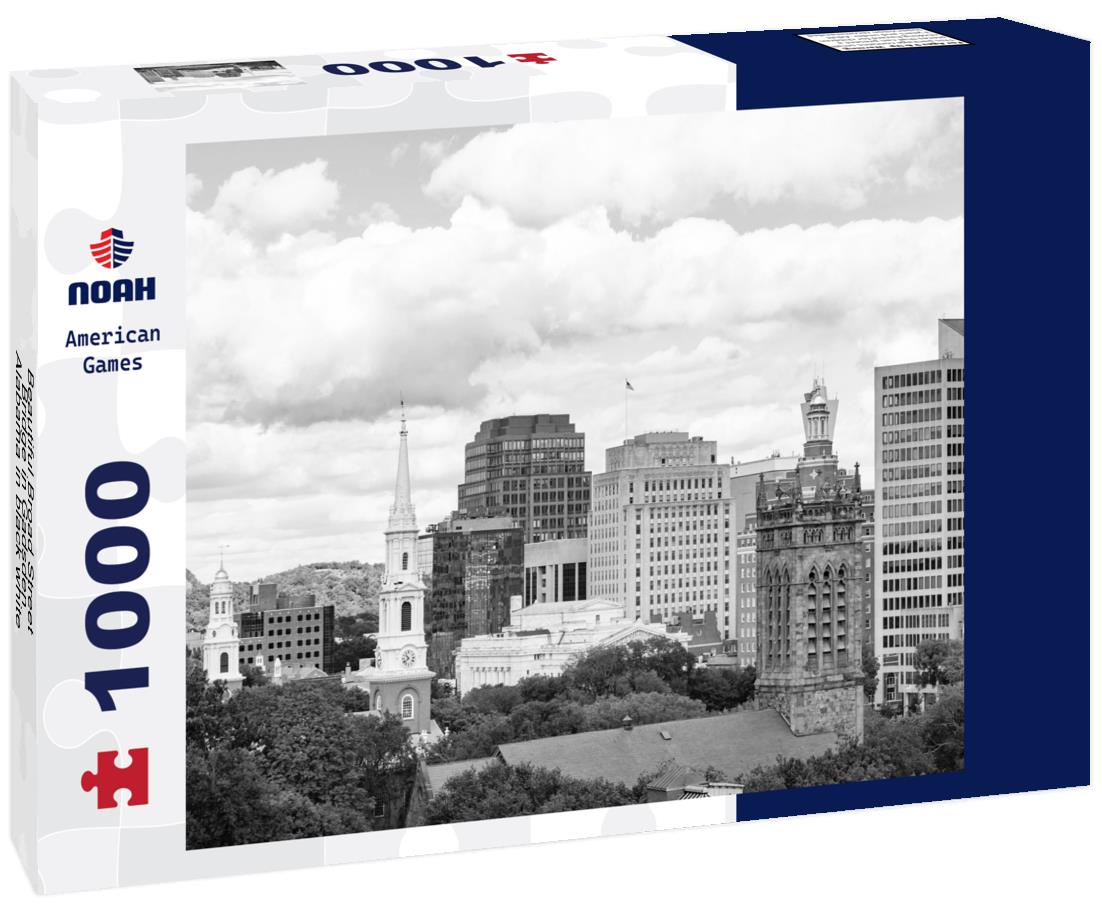 Noah Jigsaw Puzzle Beautiful Broad Street Bridge in Gadsden, Alabama in black white 1000 pieces