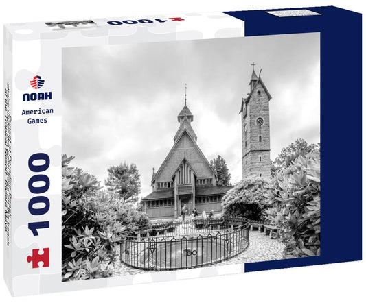 Noah Jigsaw Puzzle Sunset at Paradise Beach - chairs under the palm trees on the beach at the Tropical Resort. Riviera Maya - Caribbean coast in Tulum in Quintana Roo, Mexico in black white 1000 pieces