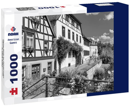 Noah Jigsaw Puzzle Flying Birds by Sylvan Lake Alberta Canada at sunrise in black white 1000 pieces