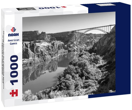 Noah Jigsaw Puzzle Morning haze on the Euphorbia savanna in Queen Elisabeth National Park, Uganda in black white 1000 pieces