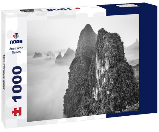 Noah Jigsaw Puzzle Meiji Shrine in Tokyo, Japan in black white 1000 pieces