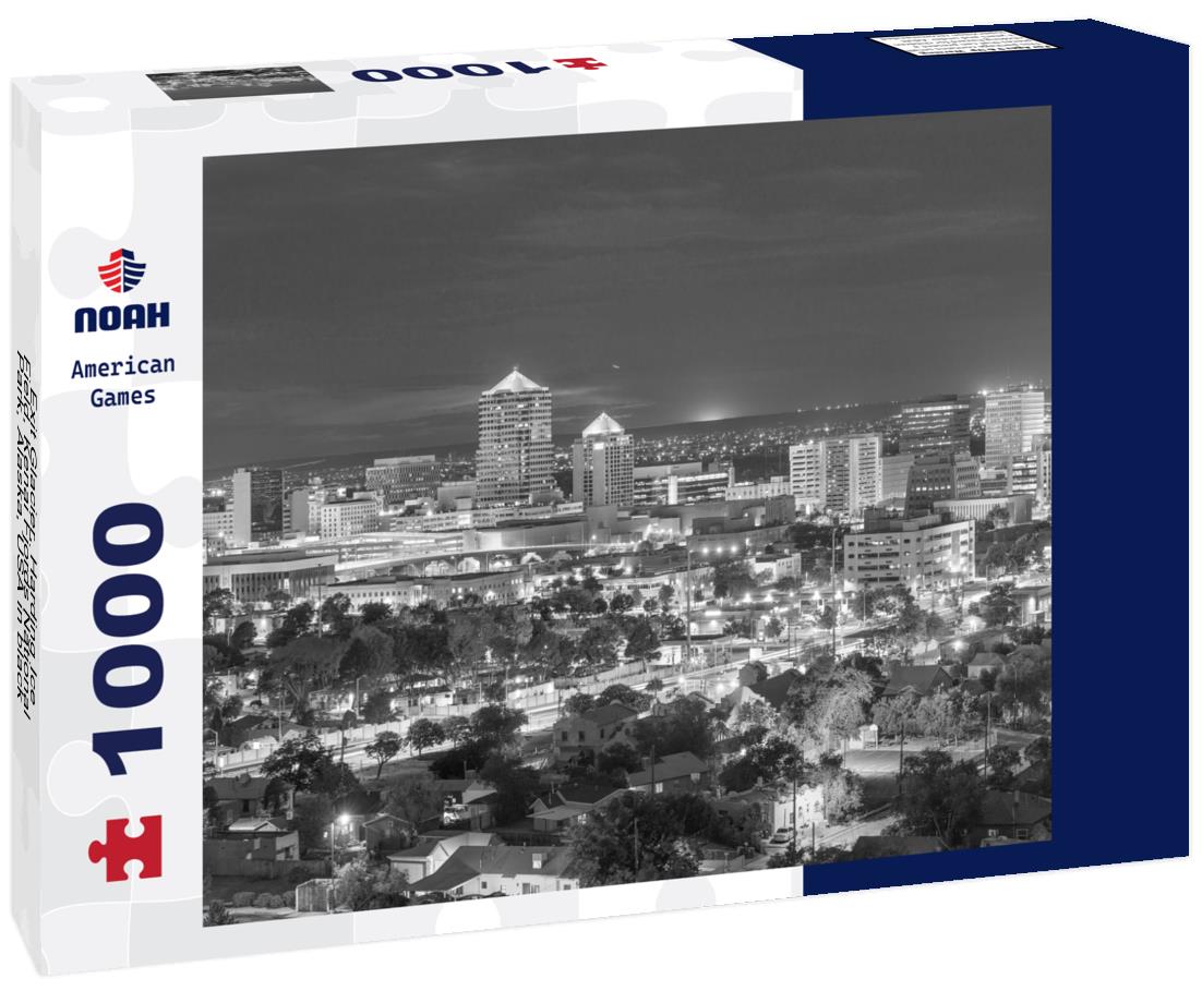 Noah Jigsaw Puzzle Exit Glacier, Harding Ice Field, Kenai Fjords National Park, Alaska, USA in black white 1000 pieces