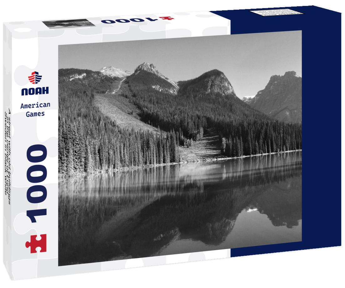 Noah Jigsaw Puzzle A street with old buildings in the center of Lund, Sweden in black white 1000 pieces