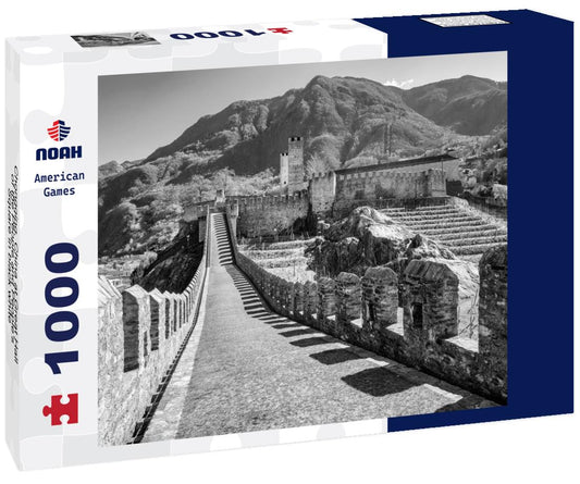 Noah Jigsaw Puzzle Chongqing, China at Great Hall of the People and People's Square in black white 1000 pieces