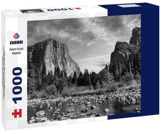 Noah Jigsaw Puzzle The Blue Wall is located at Old Mills State Park in Roswell, GA in black white 1000 pieces